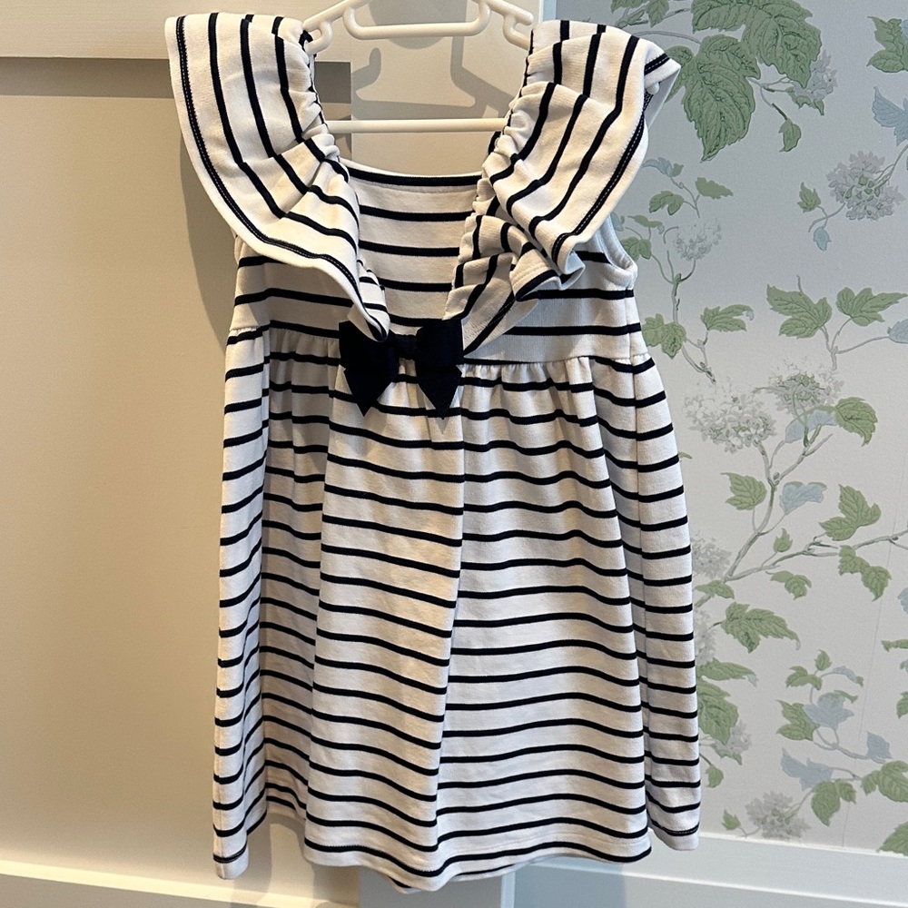 Janie and Jack Black and White Striped Dress